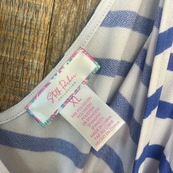 STELLA PARKER COLLECTION Striped Front Dress. Sz XL. - Picture 5 of 14